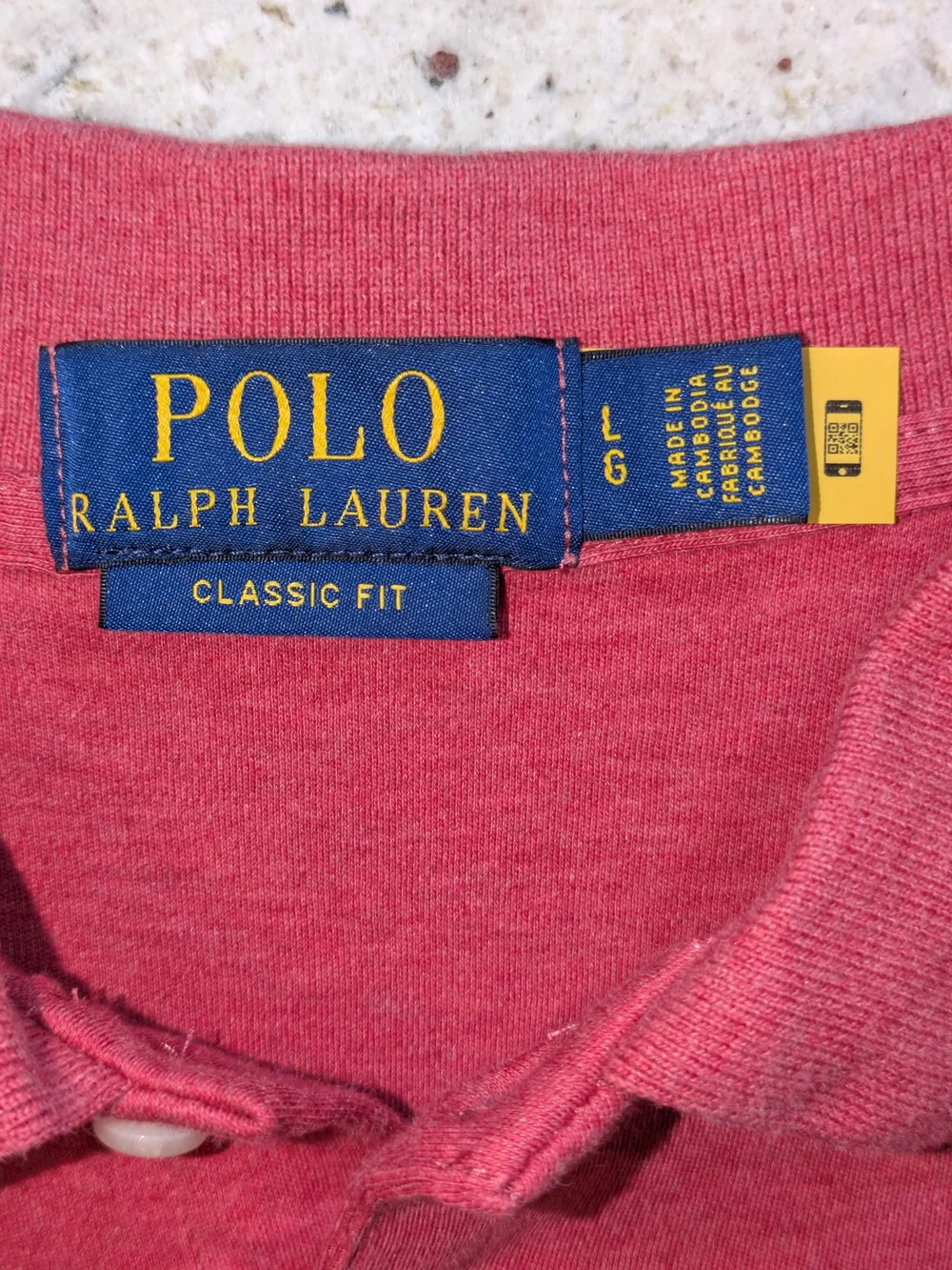 Polo Ralph Lauren Men’s L Classic Fit Red Heather Cotton Pony Polo Shirt